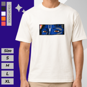krishna eyes embroidered t shirt – premium graphic embroidery tee